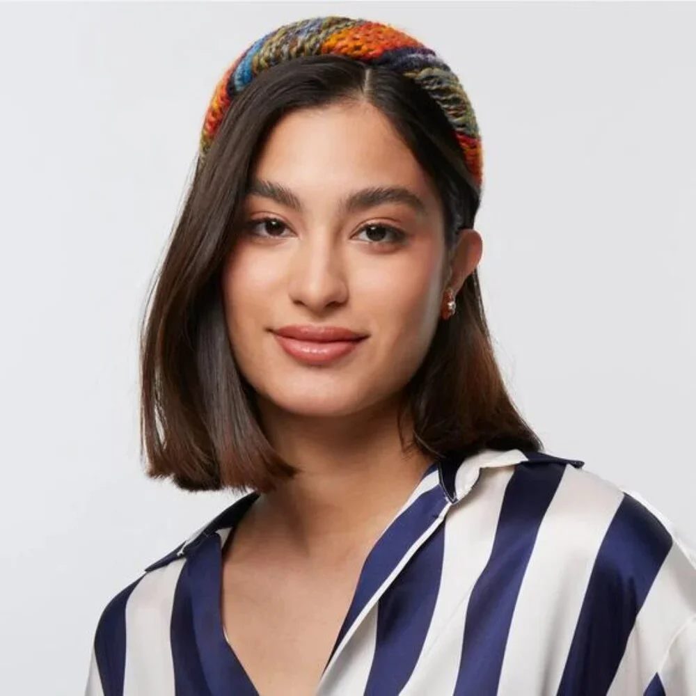 NWT Lele Sadoughi Mixed Yarn Alice Headband Women's In Sunset